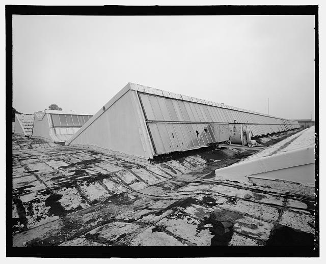 Ford Alexandria Plant FROM ROOF OF SERVICE BUILDING, LOOKING NORTHEAST AT LIGHT MONITORS OF CENTRAL AND SOUTH BAYS
