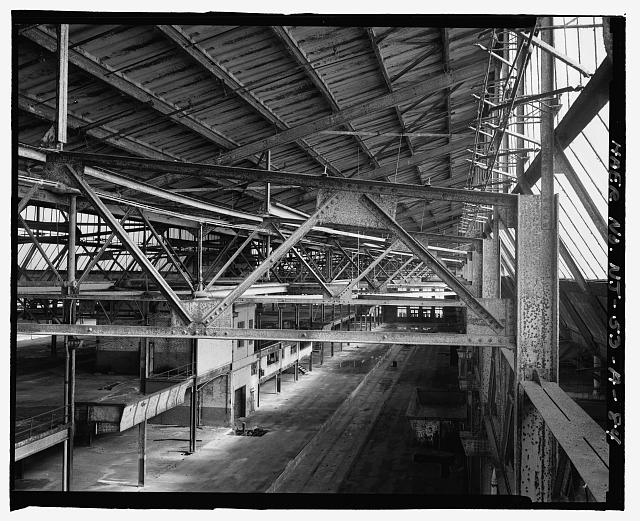 Ford Edgewater Assembly Plant CENTRAL CRANEWAY, ROOF TRUSSES, TO EAST FROM BAY 37