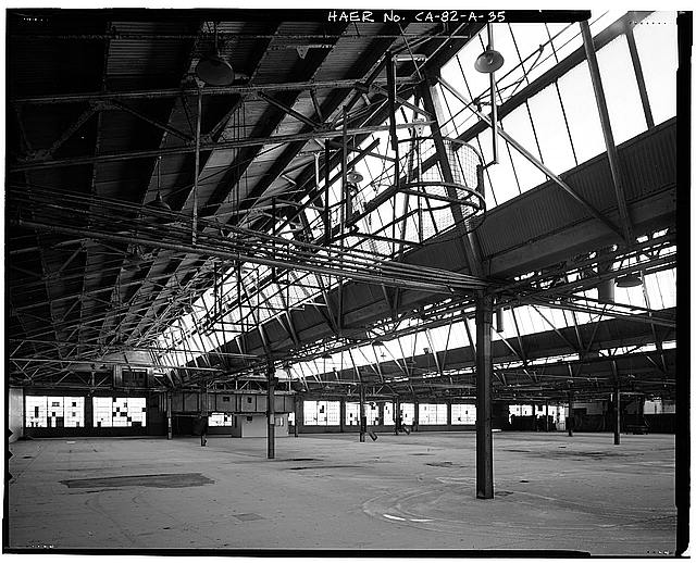 Ford Long Beach Assembly Plant TRIM CONVEYOR AREA. VIEW TO WEST-NORTHWEST. 