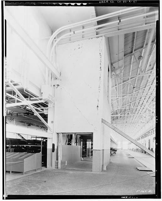 Ford Long Beach Assembly Plant PRESSED STEEL AND WAREHOUSE BUILDINGS, 1ST FLOOR, SHOWING DAMAGE TO FREIGHT ELEVATOR SHAFT FROM EARTHQUAKE 