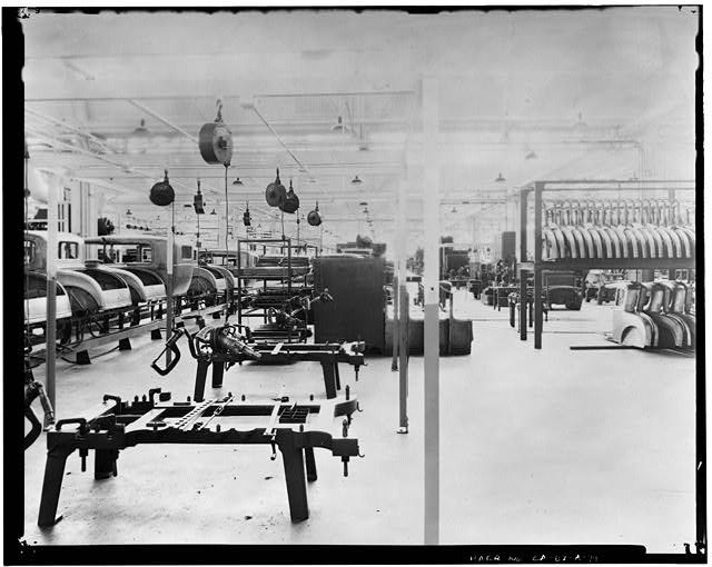 Ford Long Beach Assembly Plant Apr 13, 1930, INTERIOR-ASSEMBLY BUILDING, BODY CONSTRUCTION 