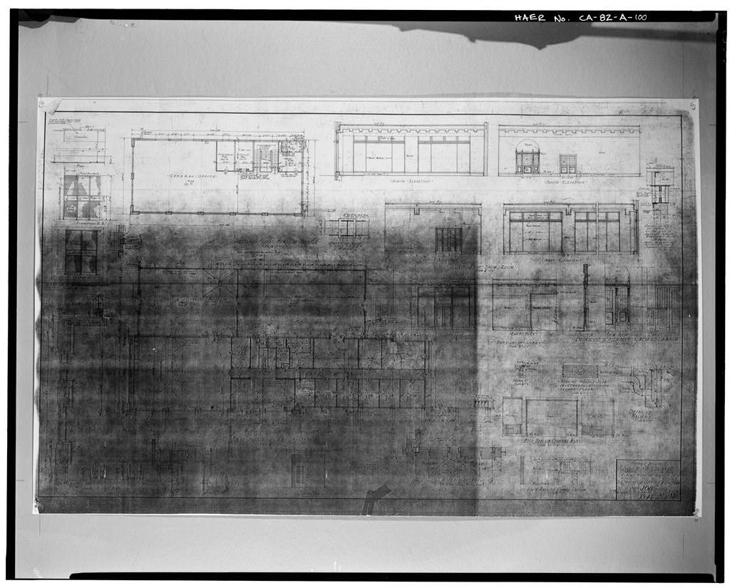 1927, ASSEMBLY BUILDING; FORD MOTOR COMPANY; DETAILS OF OFFICE AND SECTIONS