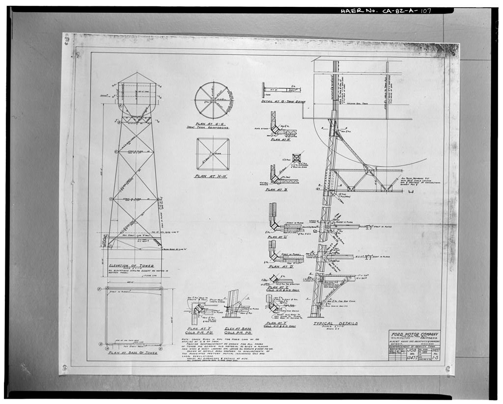 1930, FORD MOTOR COMPANY; REINFORCEMENT OF GRAVITY TANK