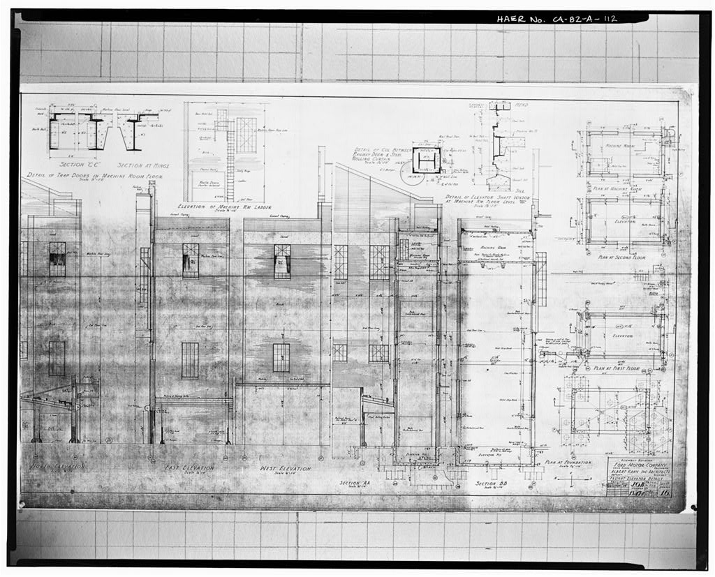 1929/1930, ASSEMBLY BUILDING; FORD MOTOR COMPANY; FREIGHT ELEVATOR DETAILS