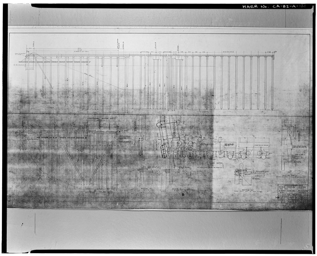 1929, DOCK DESIGN FOR FORD MOTOR COMPANY; SECTIONS AND DETAILS