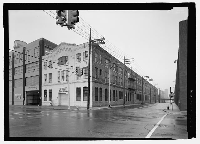 Ford Piquette Avenue Plant Front and side elevation taken at intersection.