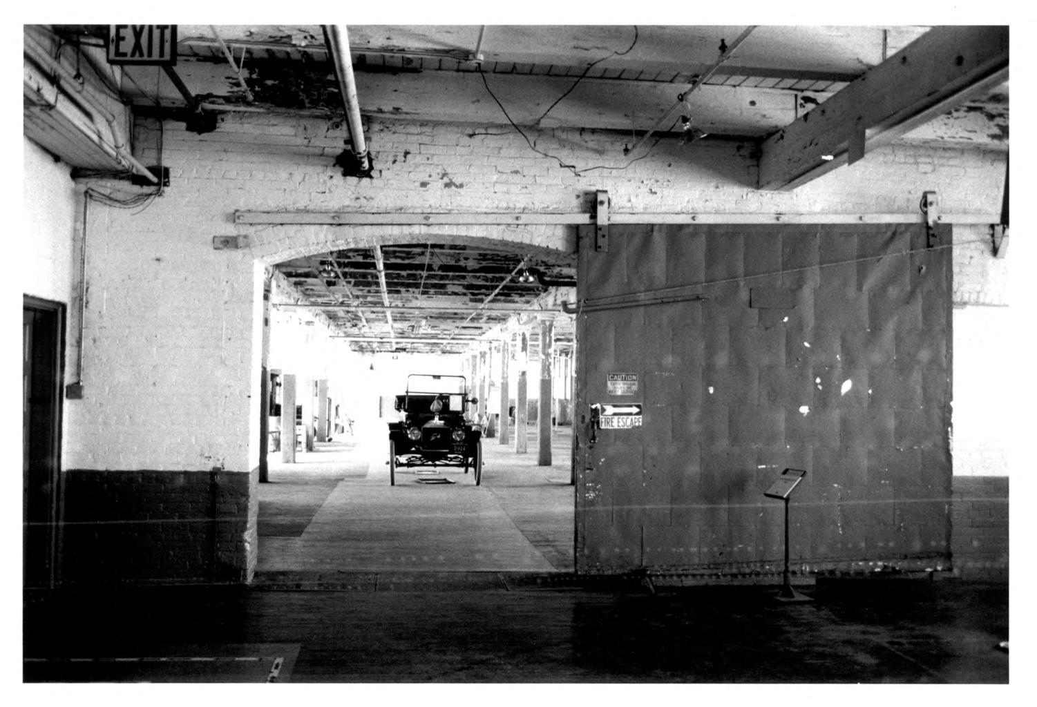Ford Piquette Avenue Plant Interior second story fire doors looking northwest