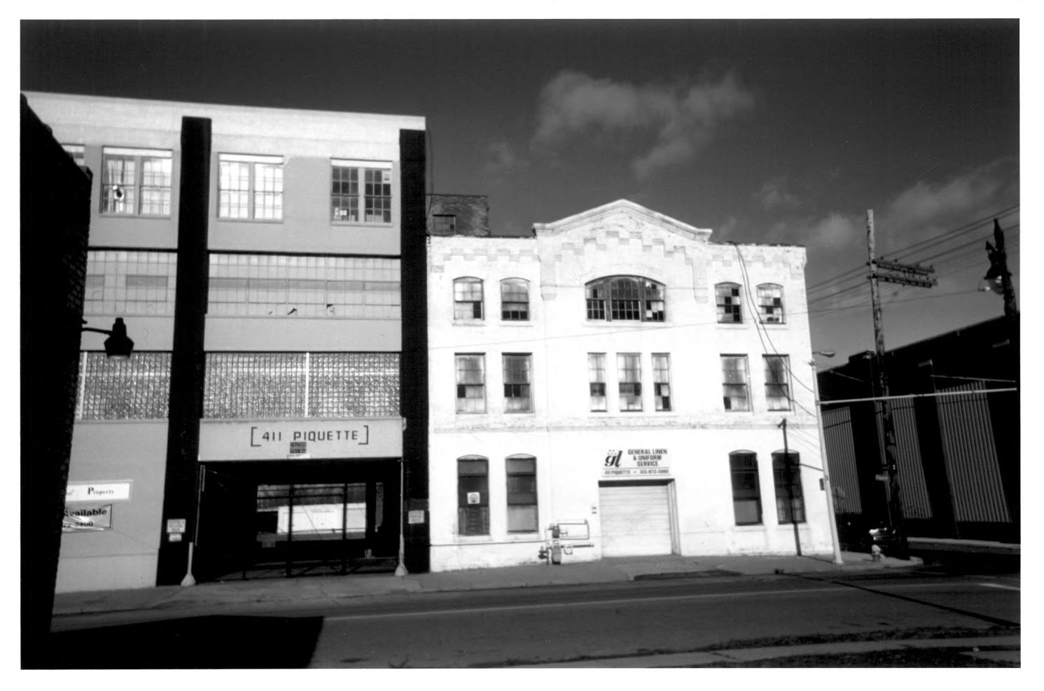 Ford Piquette Avenue Plant South Facade and adjacent building looking northwest
