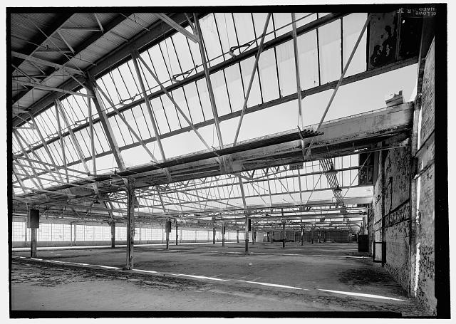 Ford Richmond Assembly Plant VIEW TO NORTHWEST OF SECOND-FLOOR ASSEMBLY AREA FROM NEAR MIDDLE OF EAST WALL. VIEW SHOWS DETAIL OF NORTH-FACING SKYLIGHTS.