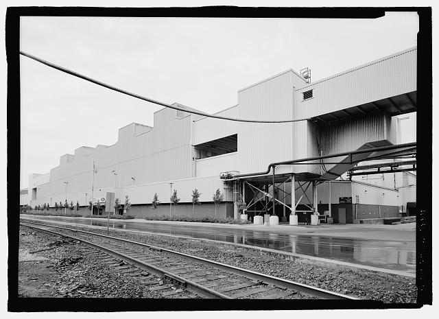 Ford River Rouge Plant LOOKING N AT SOUTH FACADE OF ASSEMBLY PLANT, OBLIQUE