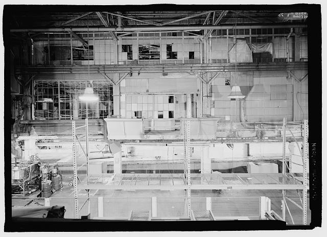 Ford River Rouge Plant B Building LOOKING E AT WEST BAY ELEVATION, WWI EAGLE BOAT OPERATION AT SOUTHERN END OF THIRD FLOOR. 