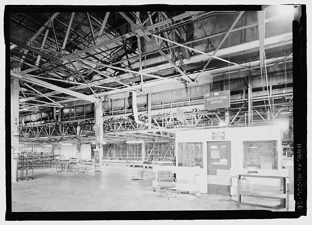 Ford River Rouge Plant B Building NORTHERN END OF HISTORIC ASSEMBLY PLANT, LOOKING N, X4, COLUMN 3. TEAM LEADER WORK STATION ON SECOND FLOOR.