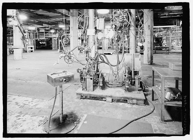 Ford River Rouge Plant B Building R/S ROCKER SUBASSEMBLY STATION, X8, COLUMN 53 ON FIRST FLOOR.