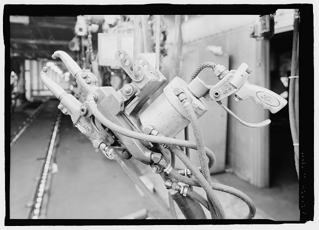 Ford River Rouge Plant B Building DETAIL OF WHEEL WELDING GUN, X6, COLUMN 70 ON FIRST FLOOR.